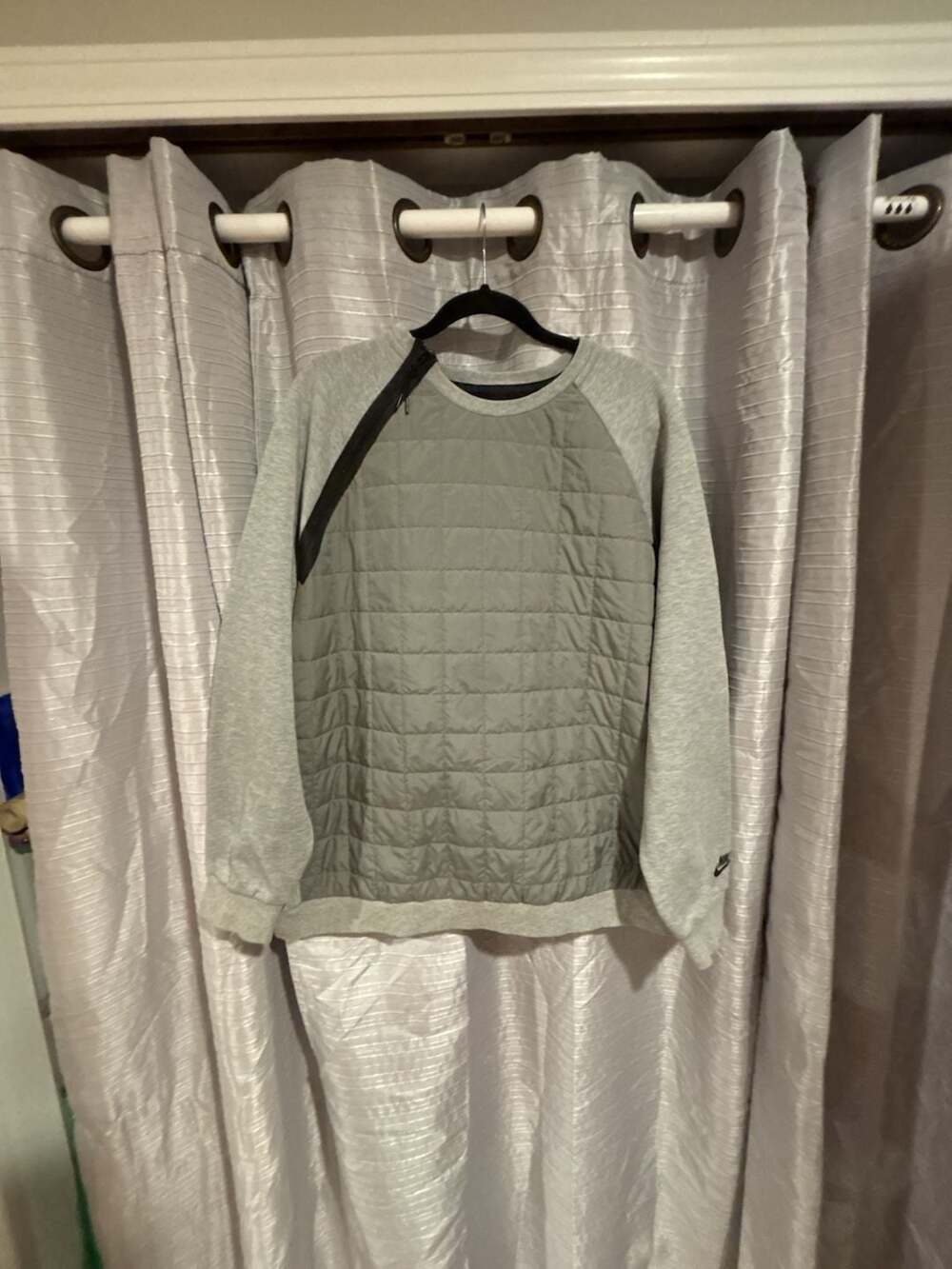Nike Sportswear Tech Pack Quilted Crewneck Sweatshirt Gray XL BV3697-063
